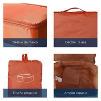 Bolsa De Viaje Portátil 100% Poliéster Naranja 43x32x12 cm