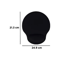 Mouse Pad Con Almohadilla 100% Poliéster Negro 21.3x24.9 cm