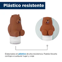 Botella De Viaje We Bare Bears Pardo Silicona Café 10.5 cm