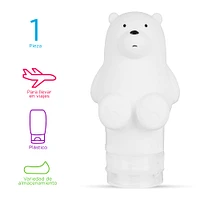 Botella De Viaje We Bare Bears Polar Silicona Blanca 10.5 cm