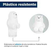 Botella De Viaje We Bare Bears Polar Silicona Blanca 10.5 cm