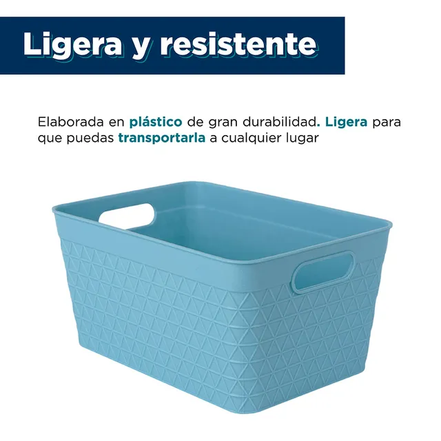 Cesta de plástico flexible 2 unidades (azul)