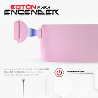 Mouse Pad Pink Gaming Poliéster Rosa 70x30 cm Iluminación RGB