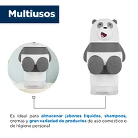 Botella De Viaje We Bare Bears Panda Silicona 10.5 cm