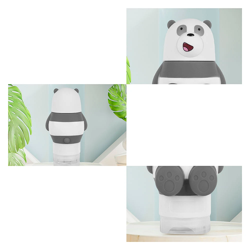 Botella De Viaje We Bare Bears Panda Silicona 10.5 cm