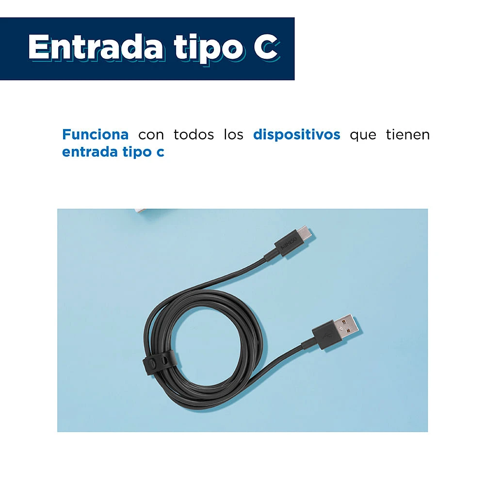 Cable De Datos USB a USBC FPE Flexible Negro 2 M