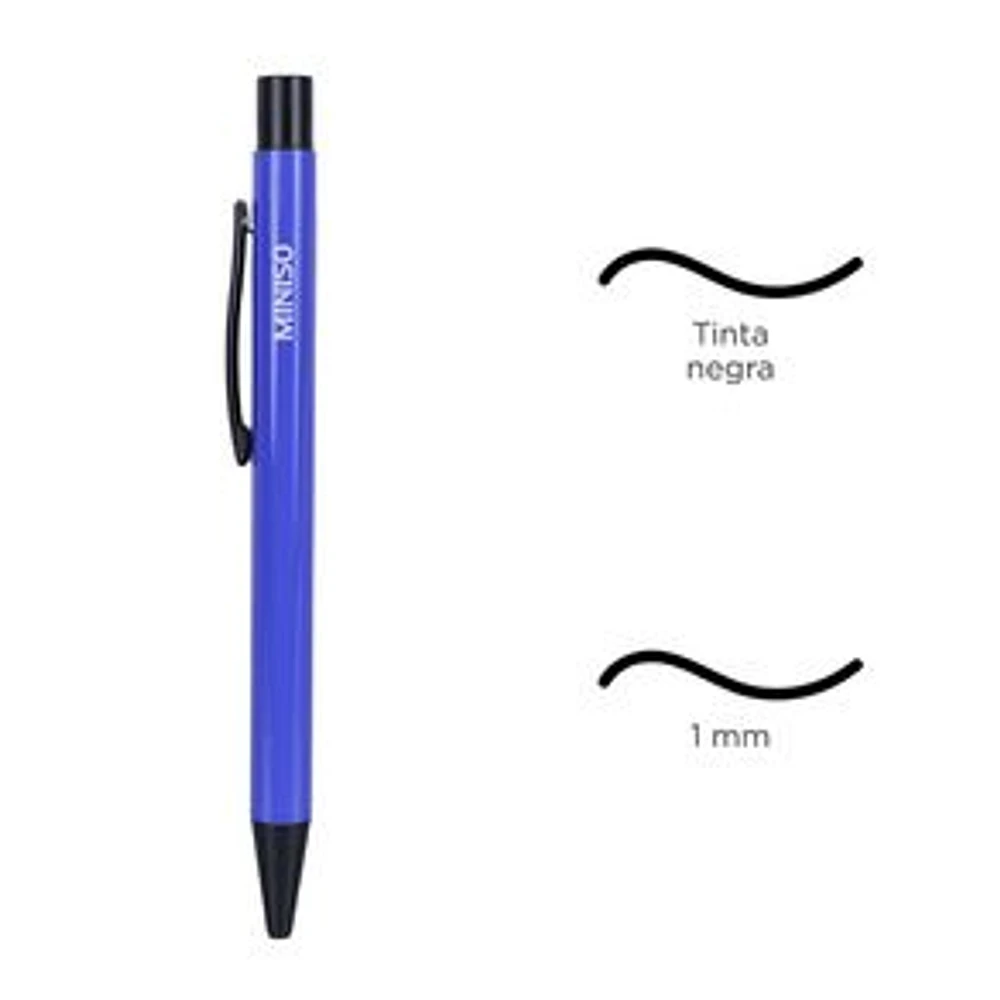 Pluma Retráctil Mecánica Azul Oscuro 1.0MM