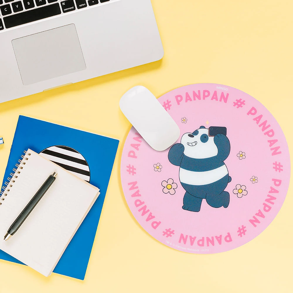 Mouse Pad We Bare Bears Panda Rosa 21.5 cm