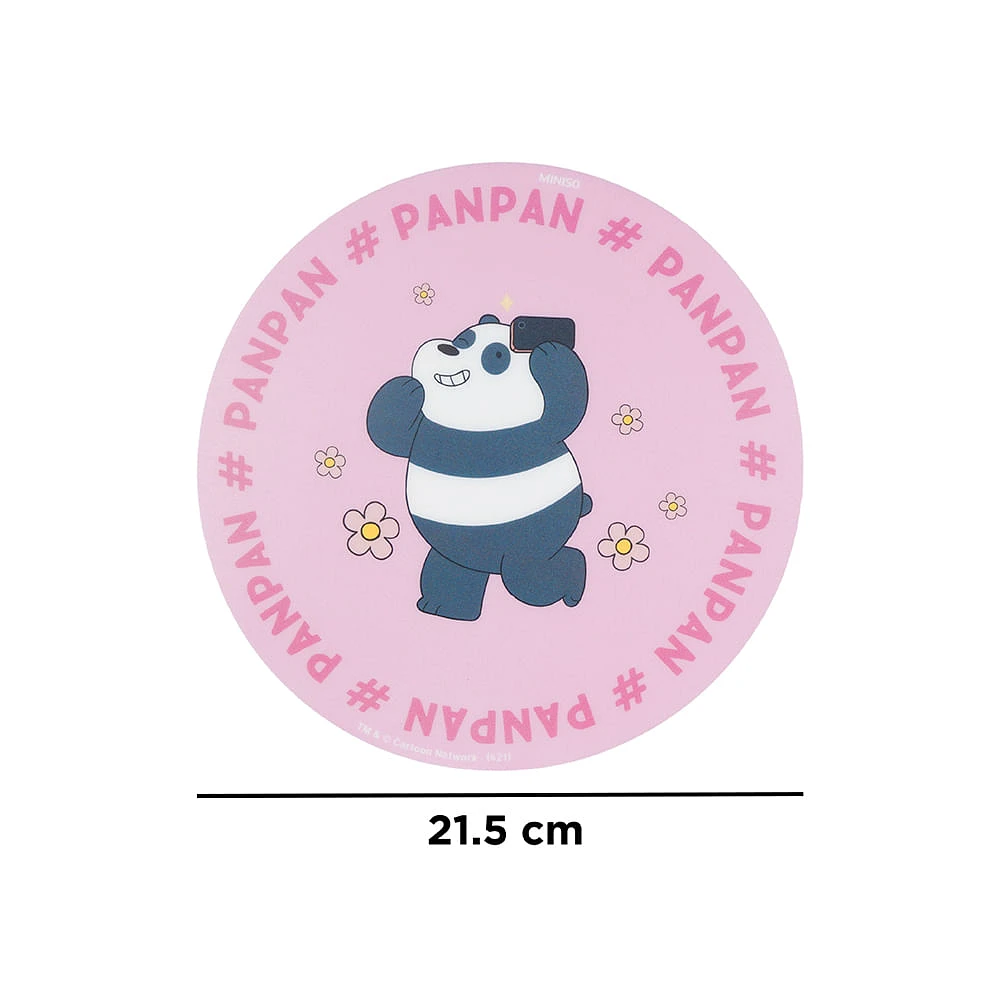 Mouse Pad We Bare Bears Panda Rosa 21.5 cm