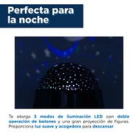 Proyector Cielo Estrellado Luces Led Plástico Negro 10.5x10 cm