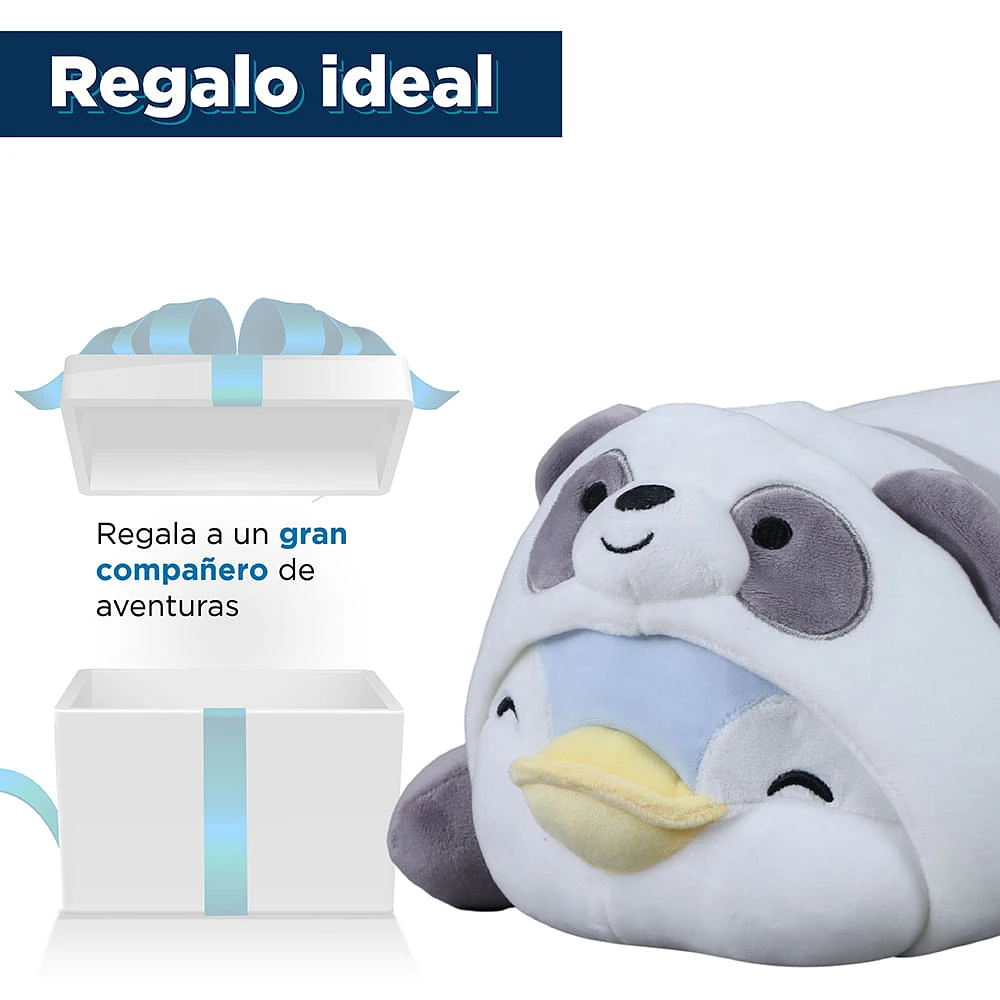 Peluche Sr. Miniso Con Disfraz De Panda Felpa 30 cm