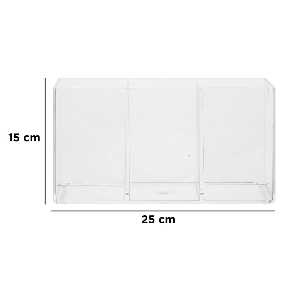 Organizador Para Cosméticos Multifuncional         Transparente 18x7x9.5 cm