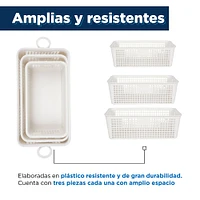 Kit de Cajas de Almacenamiento 3 Piezas