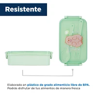 Contenedor De Alimentos We Bare Bears Pardo Plástico Verde 470 ml