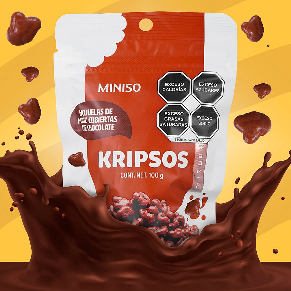 Snack Kripsos Hojuelas De Maíz Cubiertas De Chocolate 100g