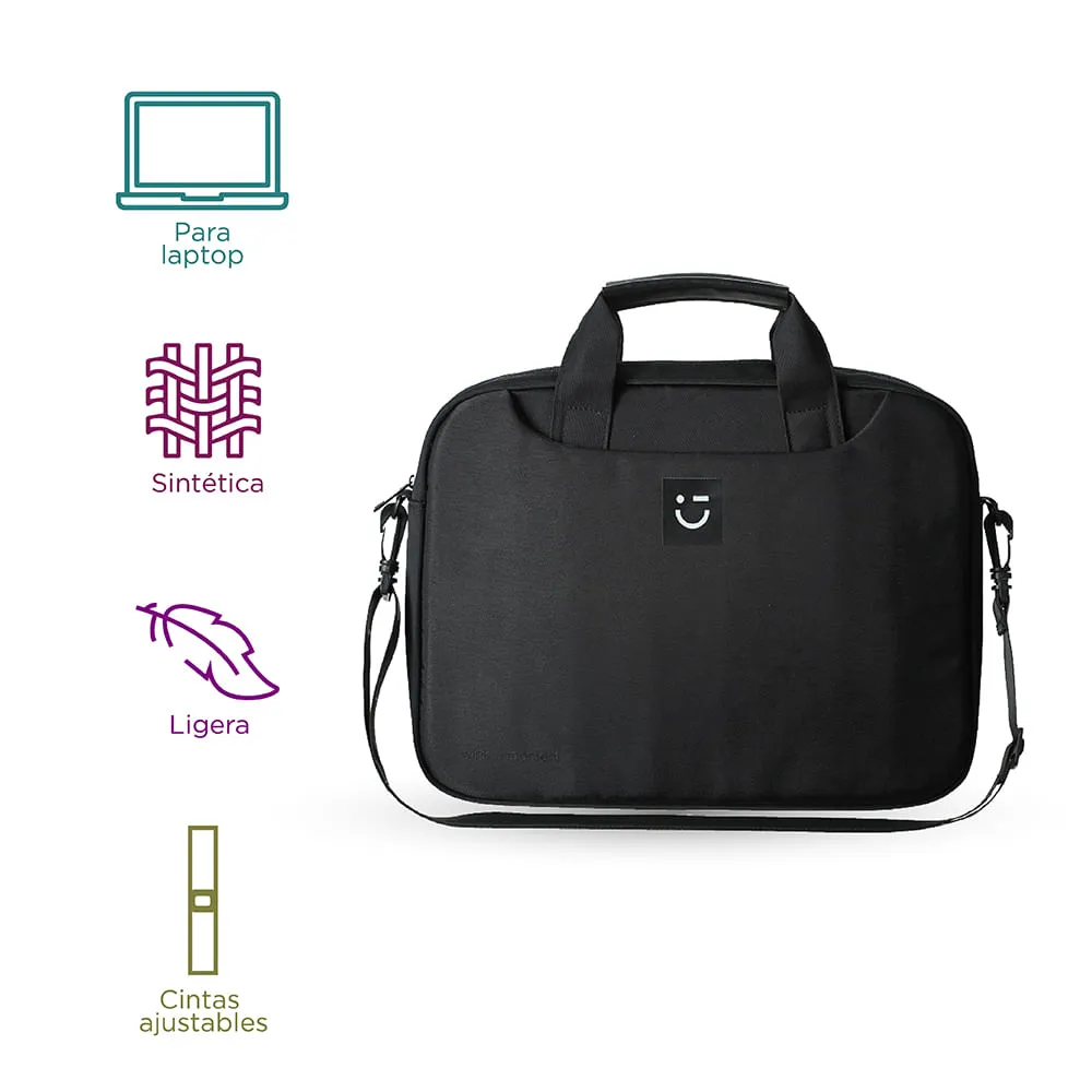 Miniso Portafolio Laptop 100% Poliéster Negro 36x28x6 cm | Paseo Interlomas Mall