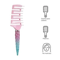 Cepillo De Ventilación Para Cabello Unicorn Dream Sintético 26 cm