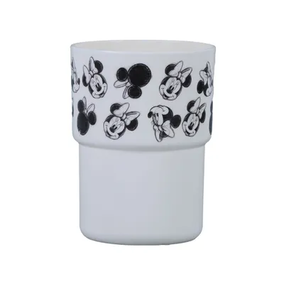 Miniso Vaso Para Cepillo De Dientes Disney Mickey Mouse Plástico Blanco  8x10.5 cm