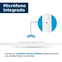 Audífonos De Cable Deportivos Mod 857 Blanco