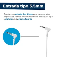 Audífonos De Cable Deportivos Mod 857 Blanco