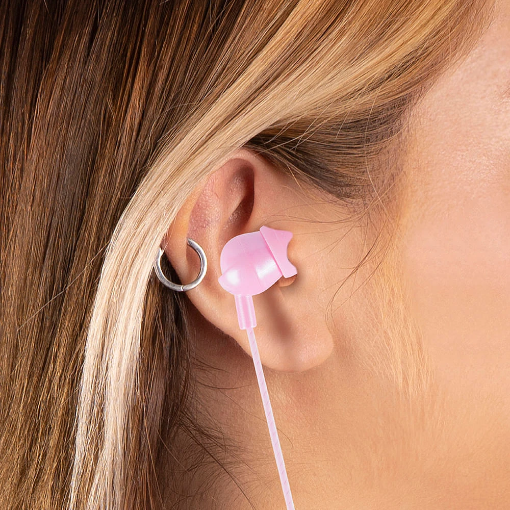 Audífonos De Cable In - Ear Con Estuche, Rosa