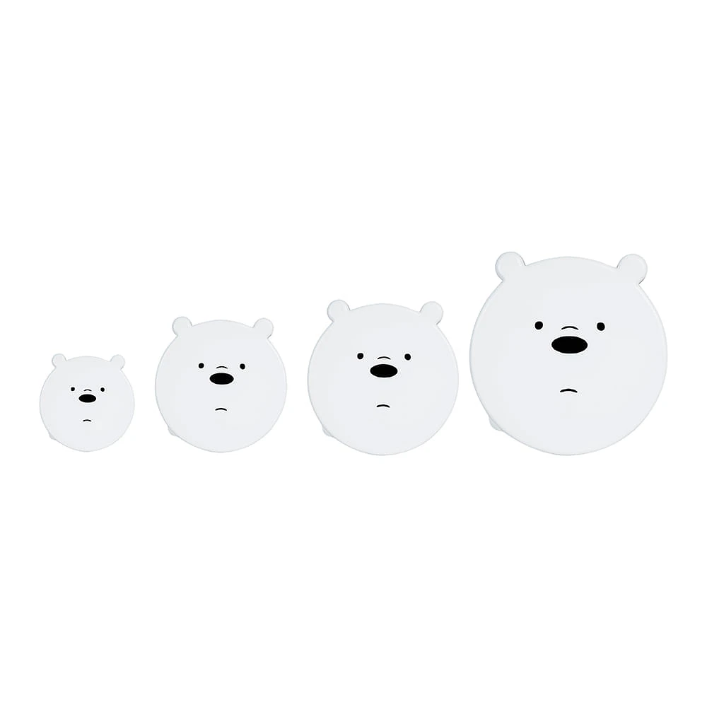 Set De Contenedores De Comida We Bare Bears Polar Blanco 640 ml, 450 ml, 280 ml, 180ml 4 Piezas