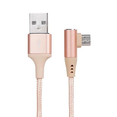 Cable De Datos Android USB a Micro USB 2.1aA Dorado 1 m