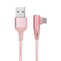 Cable De Datos Android USB a Micro USB 2.1aA Rosa 1 m