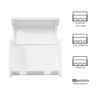 Soporte Para Cepillos De Dientes Blanco 7.2x3.6x5.1 cm