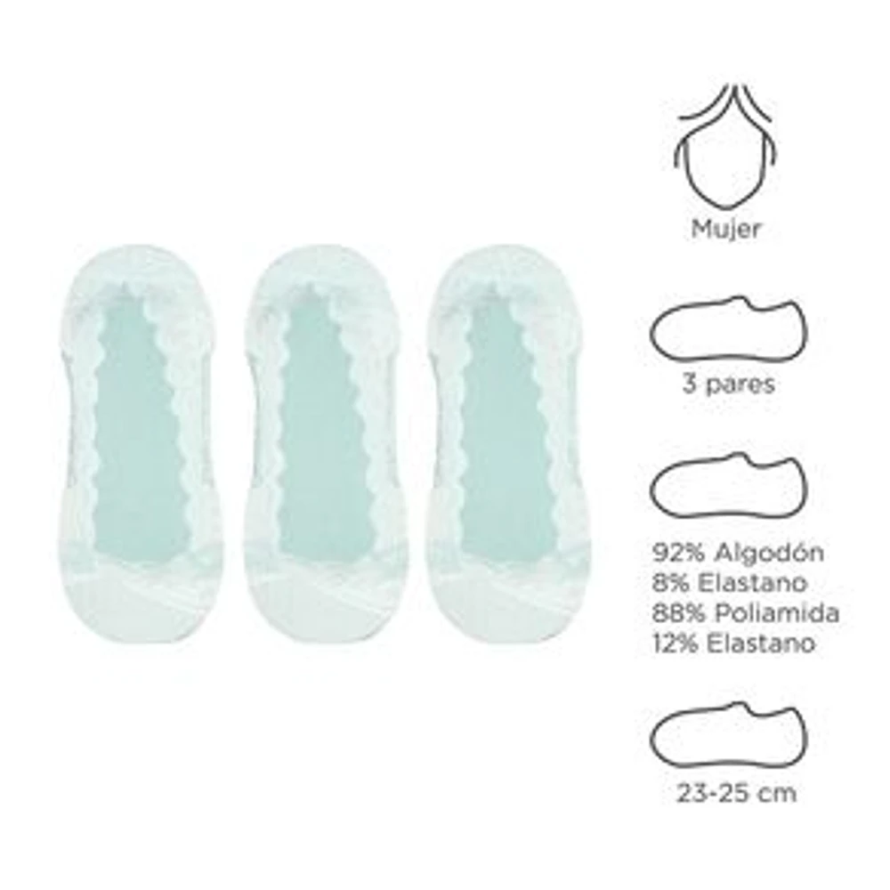 Set Protectores De Pie Para Mujer 92% Algodón