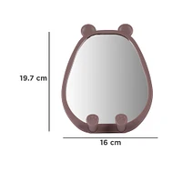 Espejo De Tocador Lovely Bear Plástico Café 16x19.7 cm