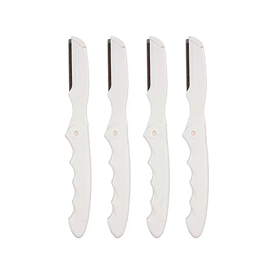 Set Perfiladores Para Cejas Acero Inoxidable Blancos 4 Piezas