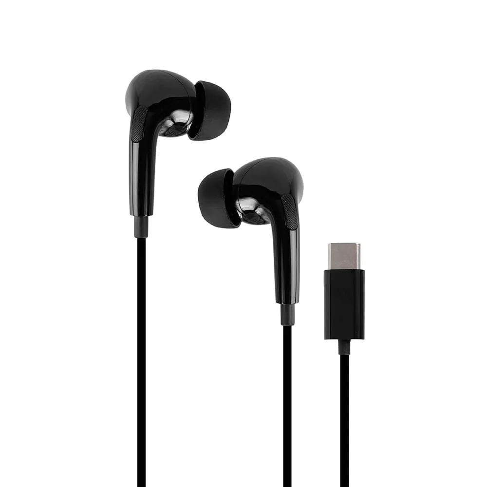 Auriculares tipo c negros