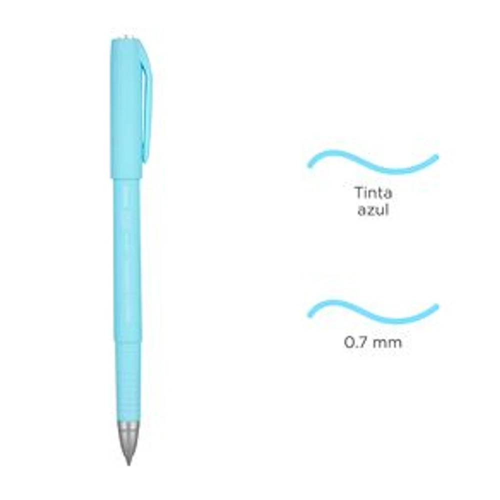 Pluma De Gel Tinta Azul 0.7 mm