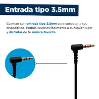 Audífonos De Cable 3.5 mm Negros 120 cm