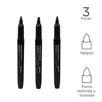 Set Marcadores Negros 2.0 mm, 4.0 mm 3 Piezas