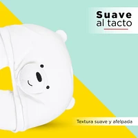 Almohada De Viaje Con Capucha  We Bare Bears Polar Blanco 31x31 cm