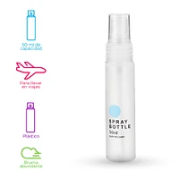 Botella De Viaje Con Atomizador Plástico 13.5 cm 50 ml