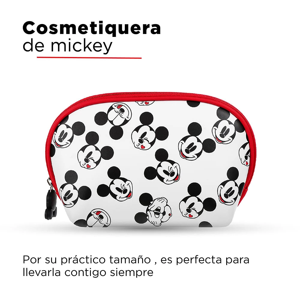 Cosmetiquera Disney Mickey Mouse Blanca 21x7x12.8 cm