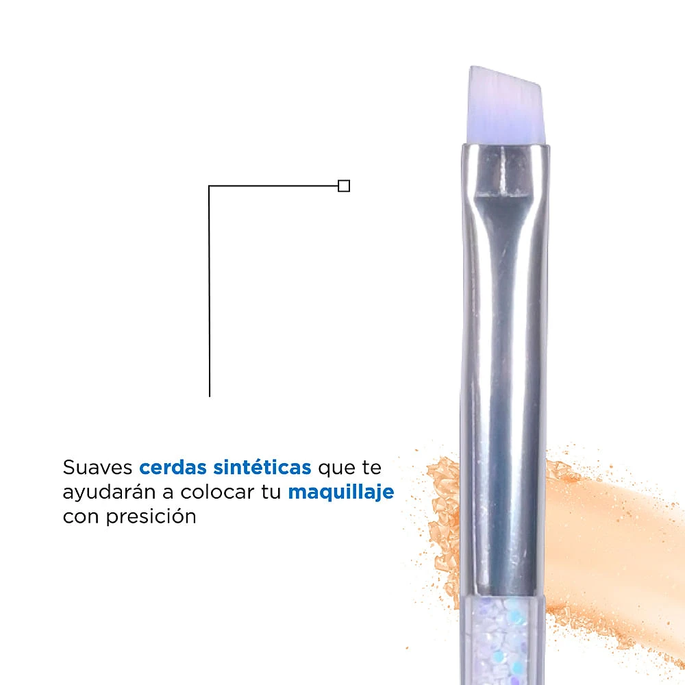 Brochas De Maquillaje En Caja Cilíndrica Blancas 6 Piezas