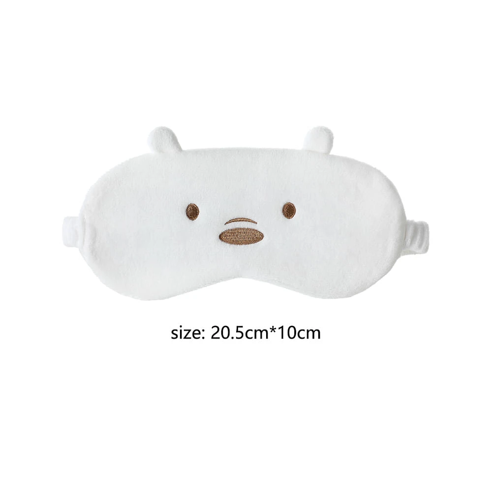 Antifaz Para Dormir We Bare Bears Polar Felpa Blanco 20.5x10 cm