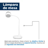 Lámpara De Escritorio Conejita Bun Bun  Blanca 10x37.8 cm