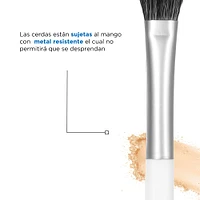 Brocha De Maquillaje Para Sombras Sintética Blanca 16 cm