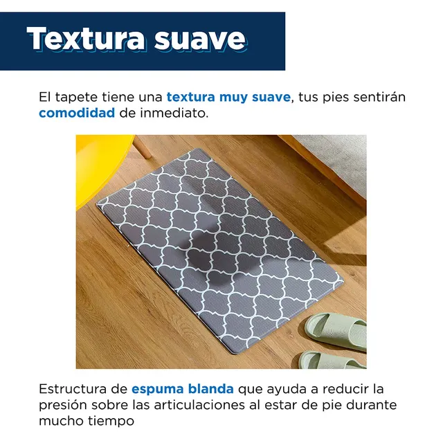 Miniso Tapete Para Cocina Cuadriculado PVC 44x120 cm