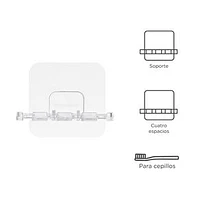 Soporte Para Cepillos Dentales 4 Espacios 12.4X11.1X1.3CM