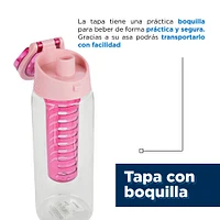 Botella Con Tapa Tritan Rosa 700 ml