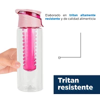 Botella Con Tapa Tritan Rosa 700 ml