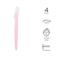 Set De Perfiladores Para Cejas 4 Piezas Rosa 4 Piezas