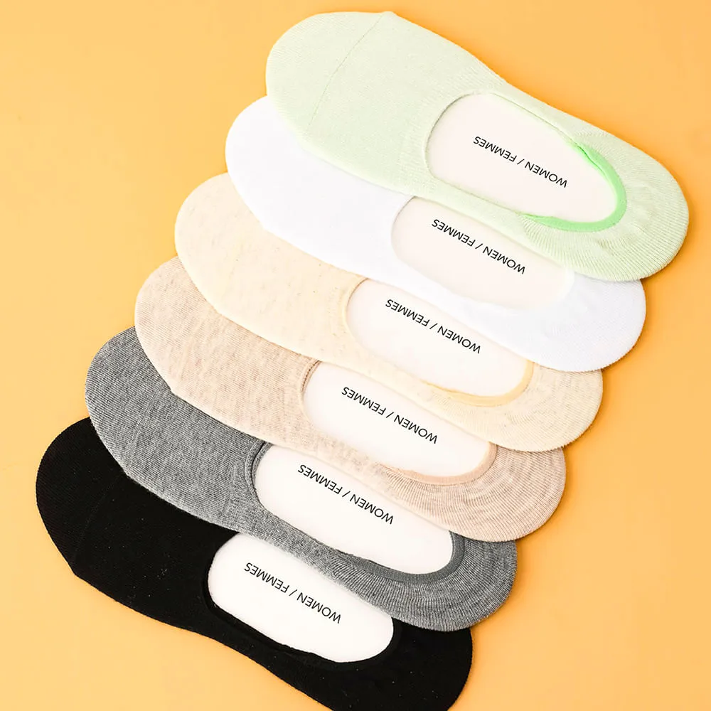  Calcetines para mujeres, de corte bajo, antideslizantes y de  algodón, estilo invisible, 3 pares color gris : Ropa, Zapatos y Joyería