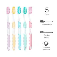 Paquete De Cepillos De Dientes Colores 5 Piezas